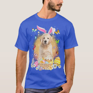 Camiseta Cachorro De ouro De Retriever Com Cesta De Ovos De
