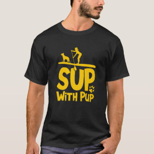 Camiseta Cachorro De Paddleboard Sup Com Pup