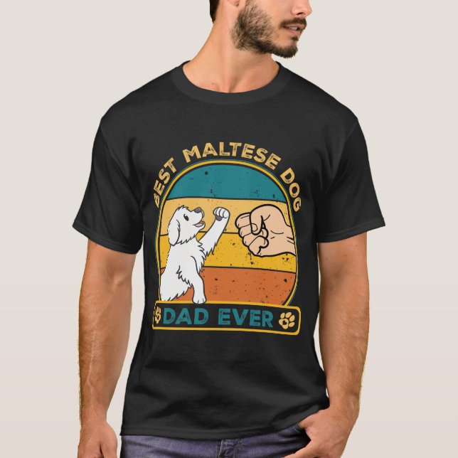 Camiseta Cachorro de Pai Maltês Melhor (Frente)