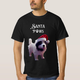 Camiseta Cachorro de Papais noeis de Natal