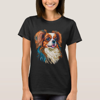 Camiseta Cachorro de Papillon Cachorro Cachorro no Pântano 