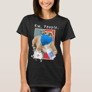 Camiseta Cachorro De Pessoas, Vestindo Um Cachorro De Másca