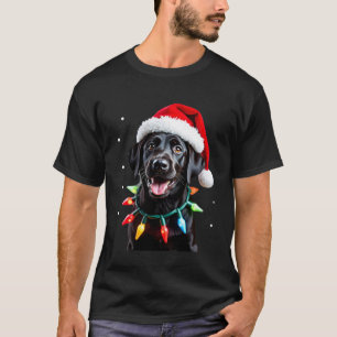 Camiseta Cachorro de pijama com luz de árvore de Natal Labr