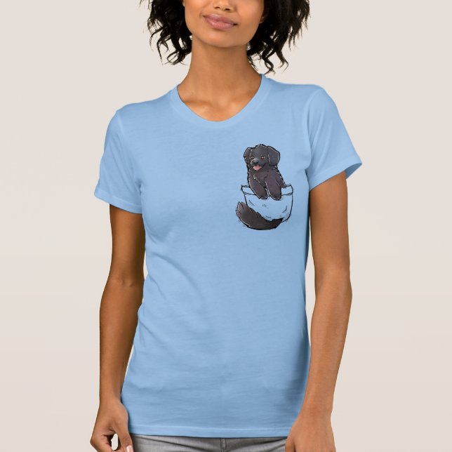 Camiseta Cachorro de Pocket Cute Newfoundland (Frente)
