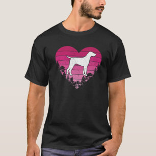 Camiseta Cachorro de Ponta Curta Alemão do Coração Retro