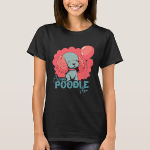 Camiseta Cachorro de poodle com decoração de coração Incrív