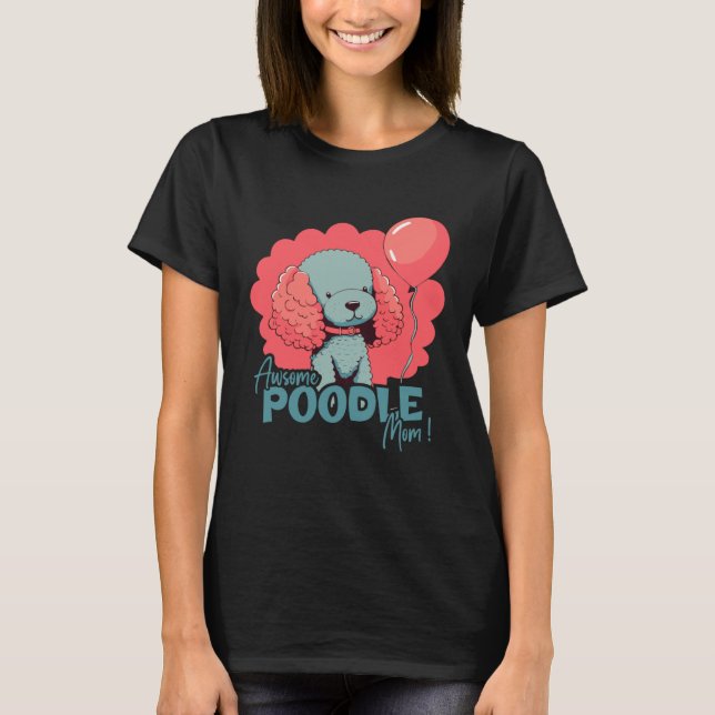 Camiseta Cachorro de poodle com decoração de coração Incrív (Frente)