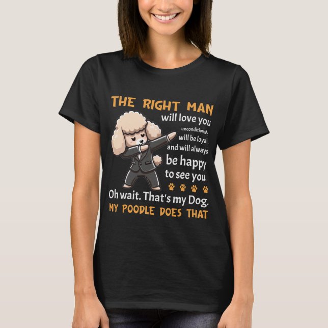 Camiseta Cachorro de Poodle Engraçado (Frente)
