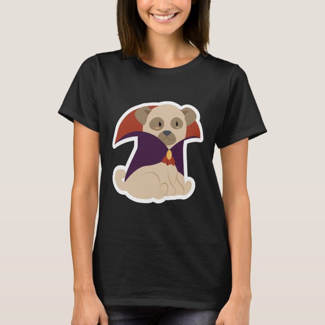 Camiseta Cachorro de Pug de Feiticeiro Cachorro - Cachorro  (Frente)