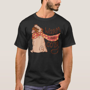 Camiseta Cachorro De Pug Quente E Cozinha Cachorro Cachorro