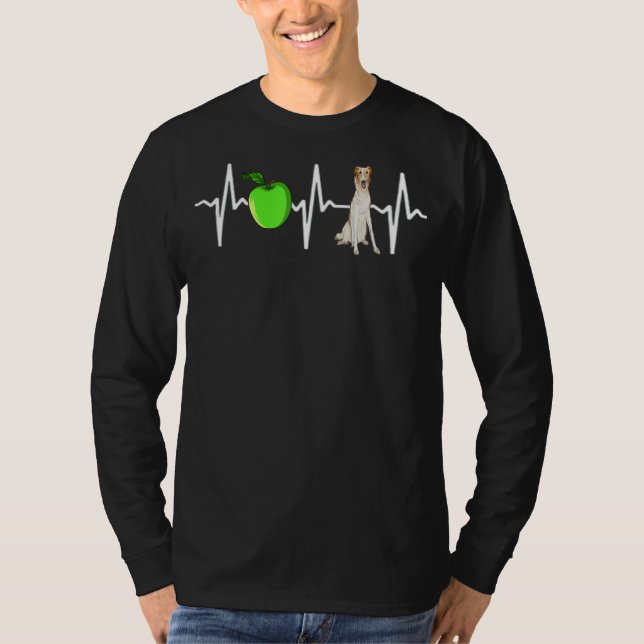 Camiseta Cachorro de Pulsação de Borzoi Apple (Frente)