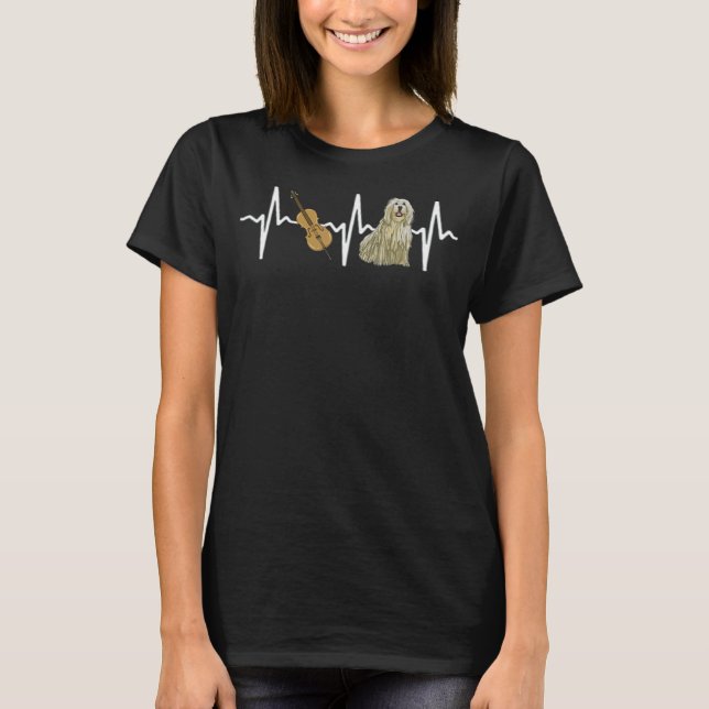 Camiseta Cachorro de pulsação Komondorok (Frente)