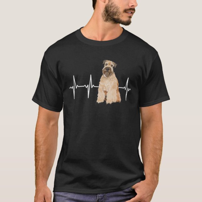 Camiseta Cachorro de Pulso de Pulso de Terrier, Recolhido (Frente)