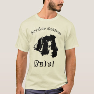 Camiseta Cachorro de Regra de Collies de Borda