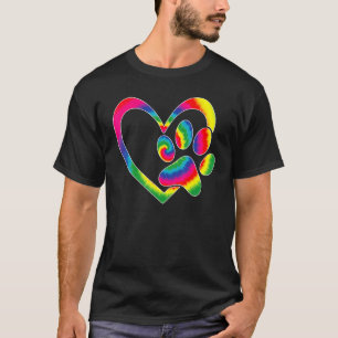 Camiseta Cachorro de Resgate Animal Gato Pata Impressão Tie