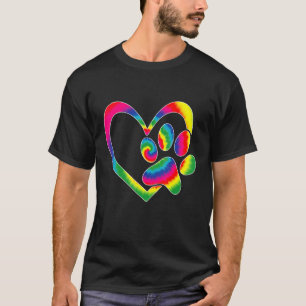 Camiseta Cachorro de Resgate Animal Gato Pata Impressão Tie