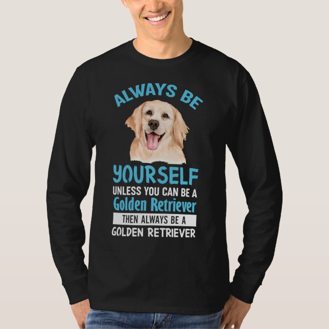 Camiseta Cachorro de Retriever de Ouro Engraçado (Frente)