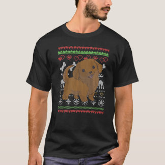 Camiseta Cachorro de Retriever ouro Papai Noel Feia Natal