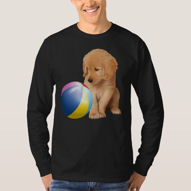 Camiseta Cachorro De Retriever ouro Pet E Ball Labrador Pup (Frente)