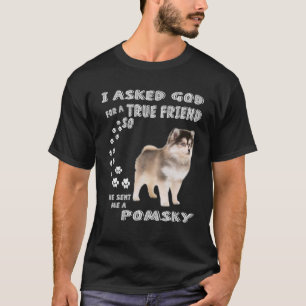 Camiseta Cachorro de Rouco Pomeraniano Bonito Citação de Pa