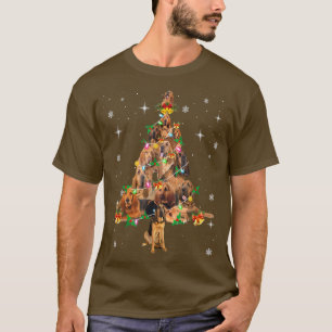 Camiseta Cachorro de Sangue Xmas Tree Lighting Bloodound Ch