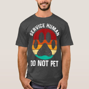 Camiseta Cachorro de Serviço Humano Não Coloque Resgate De 