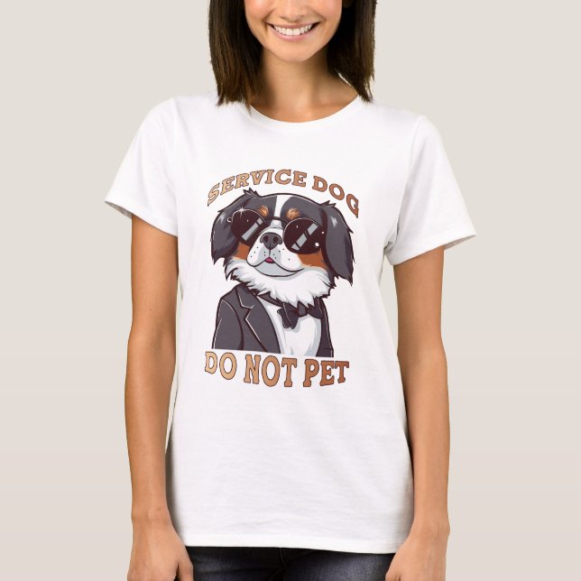 Camiseta Cachorro de Serviço Não Engraçado (Frente)