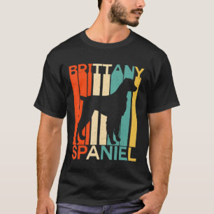 Camiseta Cachorro de Silhouel Vintage Brittany Spaniel