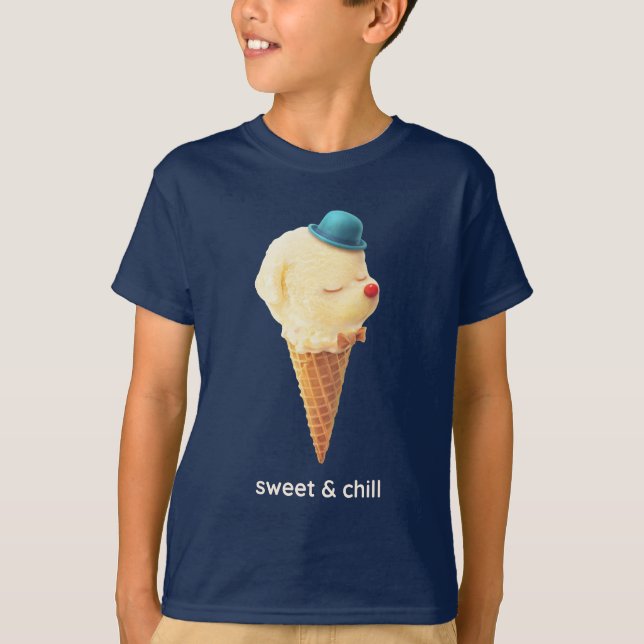 Camiseta Cachorro de Sorvete – Doce & Relax (Frente)