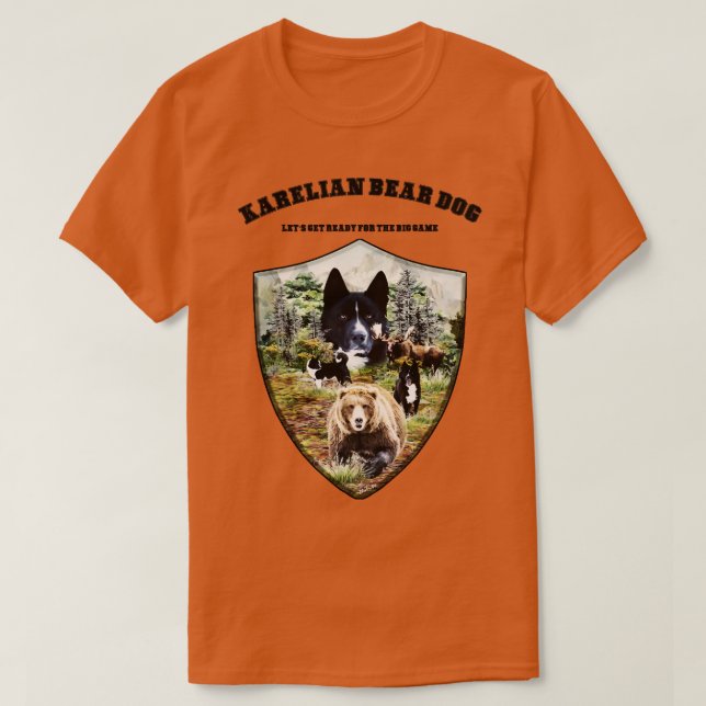 Camiseta Cachorro de Urso Karelian (Frente do Design)