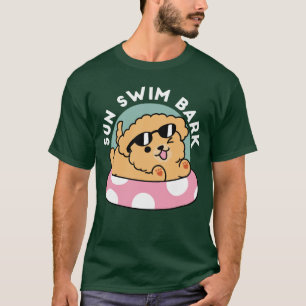 Camiseta Cachorro de verão - Cachorro flutuante com óculos
