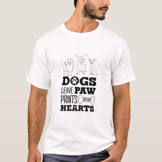 Camiseta Cachorro deixa pata impressões no coração