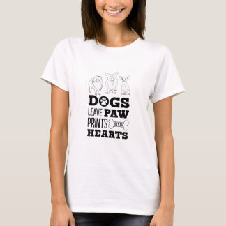 Camiseta Cachorro deixa pata impressões no coração
