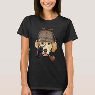 Camiseta Cachorro Detetive Investigador Espião Labrador Ret