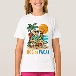 Camiseta Cachorro Divertido de Férias | Verão Fofo