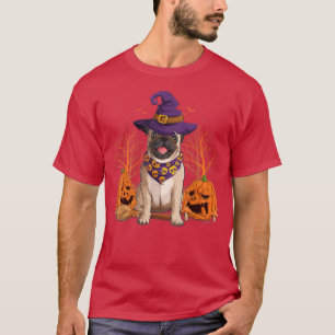 Camiseta Cachorro do Cachorro de Bruxaria Bonita no Hallowe