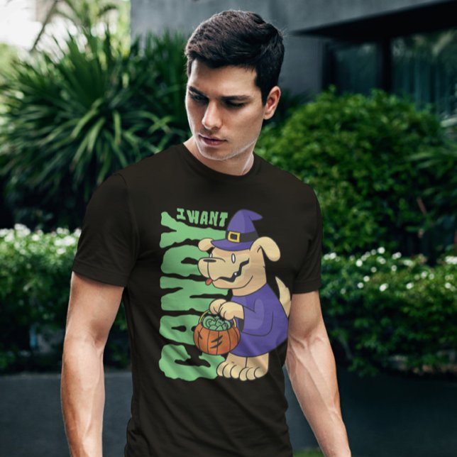 Camiseta Cachorro do Dia das Bruxas (Criador carregado)