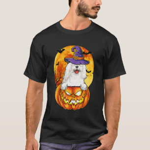 Camiseta Cachorro do Dia das Bruxas de Komondor Witch