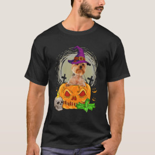 Camiseta Cachorro do Dia das Bruxas de Pumpkin de Terrier Y
