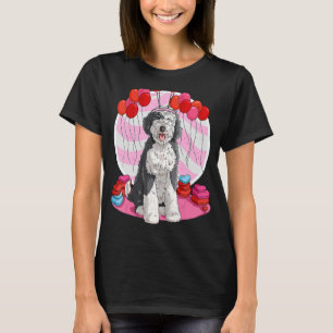 Camiseta Cachorro do Dia dos Namorados do Coração de Sheepa