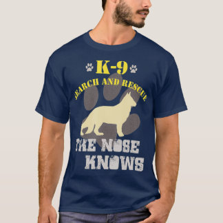 Camiseta Cachorro do German shepherd de Pesquisa e Emergênc