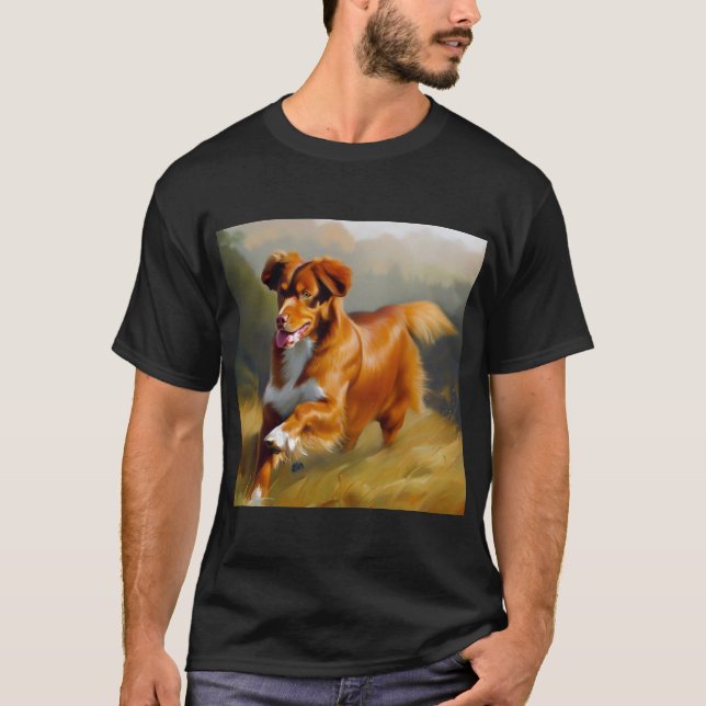 Camiseta Cachorro do Retriever com Chamada Duck Tolling da  (Frente)