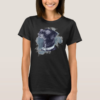 Camiseta Cachorro do Retriever do Laborador Preto com Cacho
