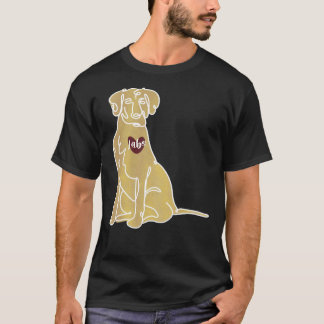 Camiseta Cachorro do Retriever do Laboratório Amarelo