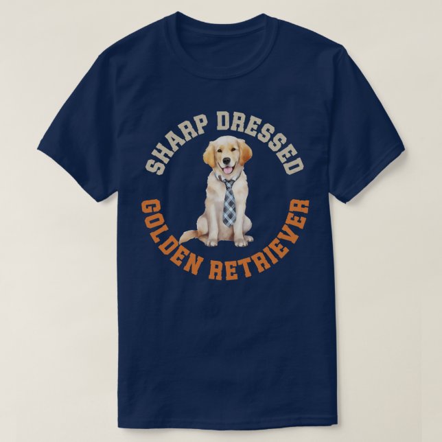 Camiseta Cachorro do Retriever do Ouro (Frente do Design)