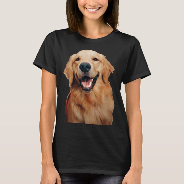 Camiseta Cachorro do Retriever Labrador, Bonito Sorrindo (Frente)