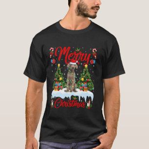 Camiseta Cachorro do Weimaraner Feliz Árvore de Natal Weima