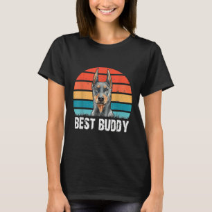 Camiseta Cachorro Doberman Bonito Lover Retro Vintage Funny