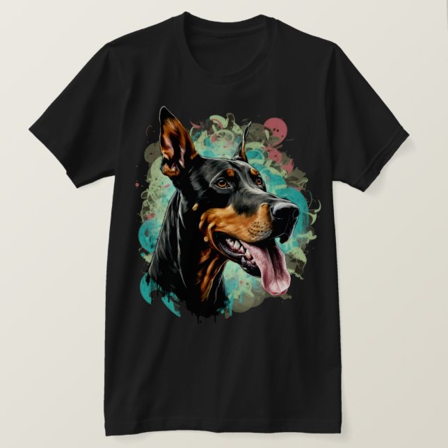 Camiseta Cachorro Doberman Com Tonga (Frente do Design)