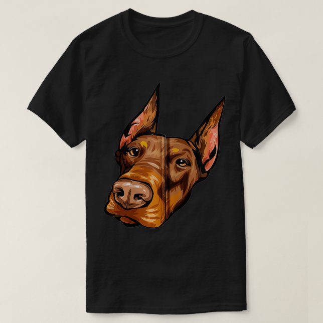 Camiseta Cachorro Doberman legal (Frente do Design)